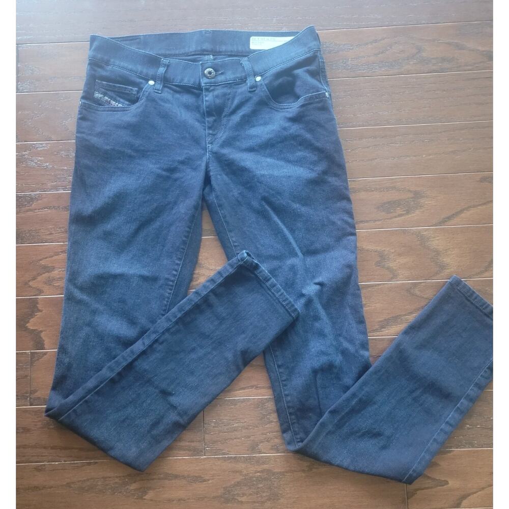 Diesel Grupee Jeans Skinny Womens 28x32 Low Waist Stretch Blue